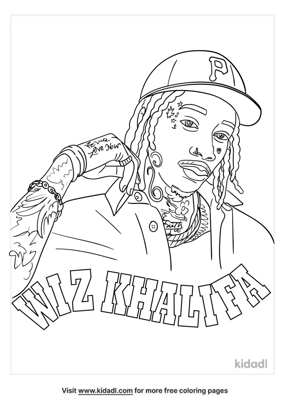 Wiz Khalifa Coloring Page