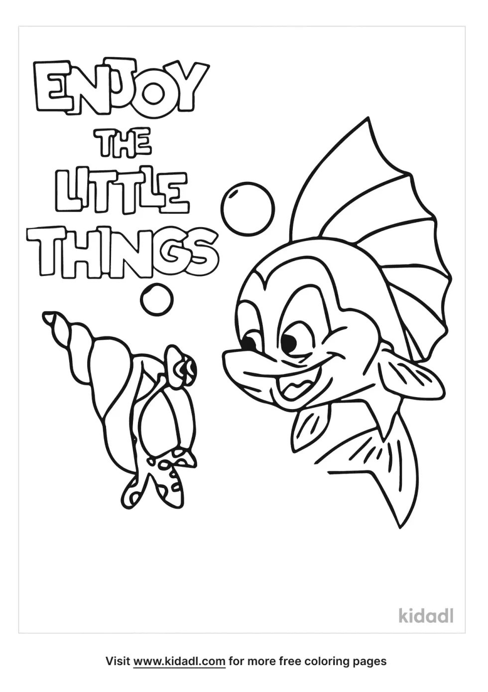 Enjoy The Little Things Coloring Page