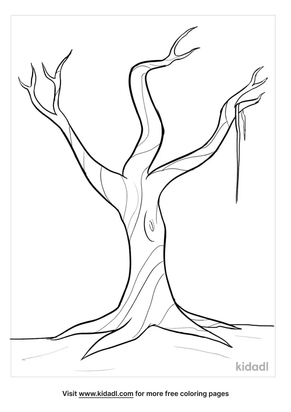 3 Branches On A Tree Coloring Page
