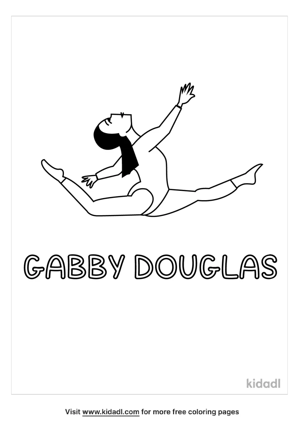 Gabby Douglas Coloring Page