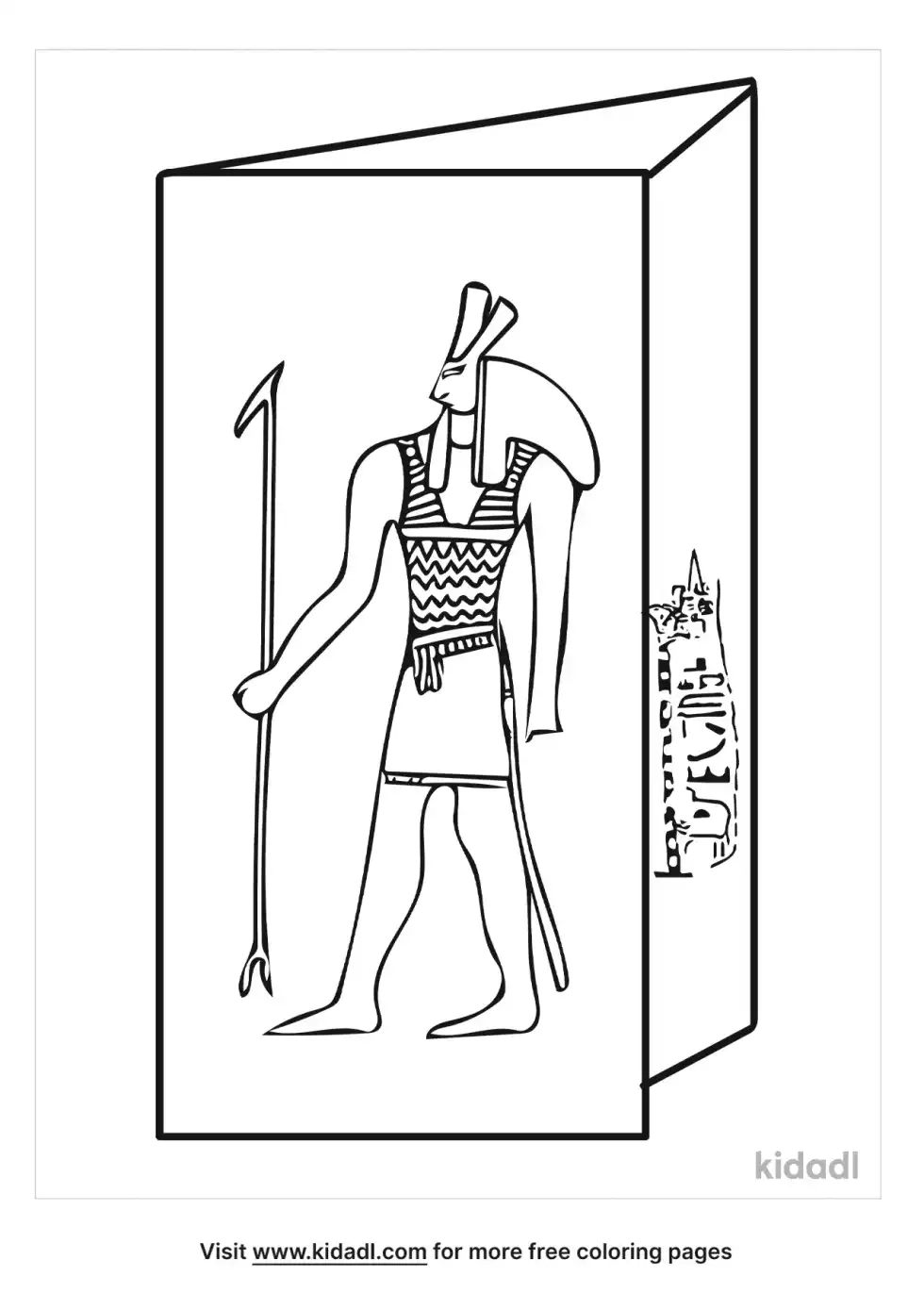 Egyptian Tomb Osiris Coloring Page