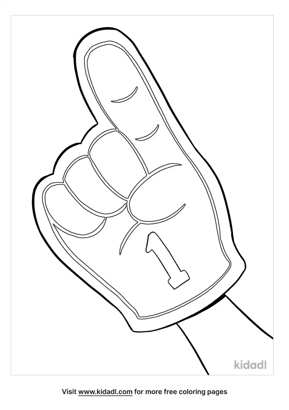 Foam Finger Coloring Page