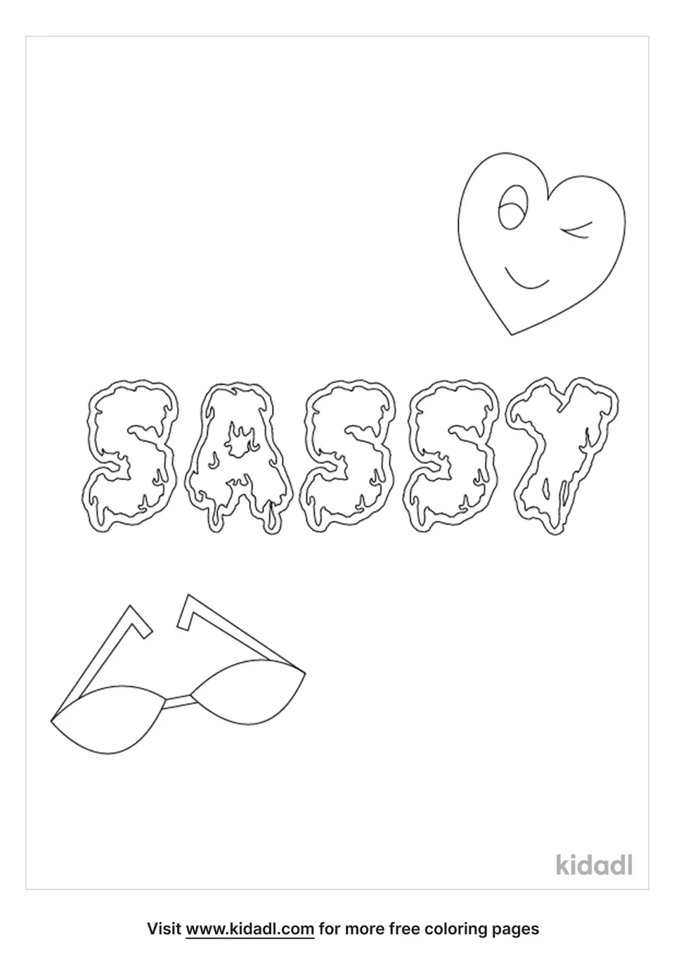 Sassy Coloring Page