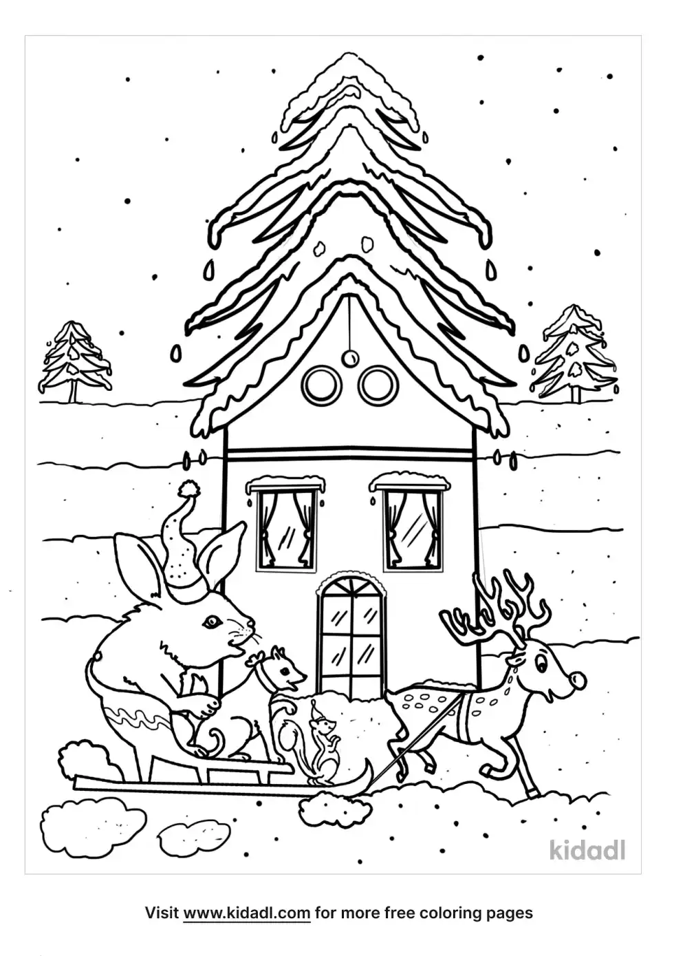 Christmas Eve Coloring Page