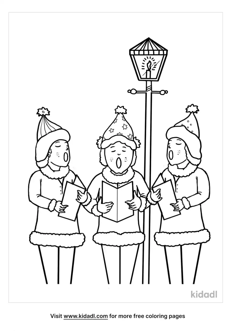 Christmas Carol Coloring Page