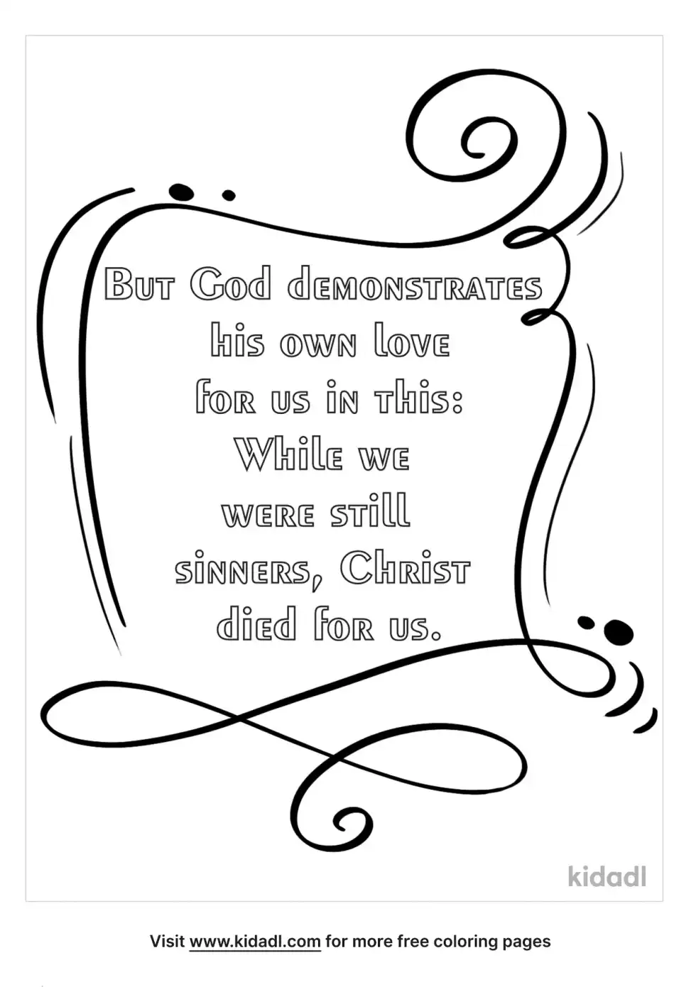 Romans 5:8 NIV Coloring Page