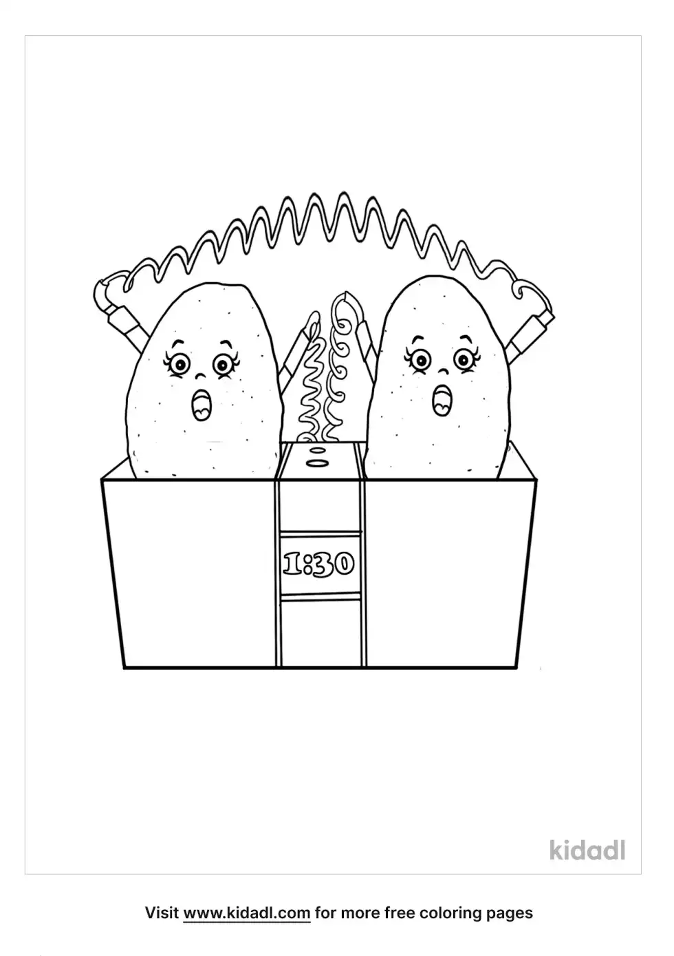 Potato Battery Coloring Page