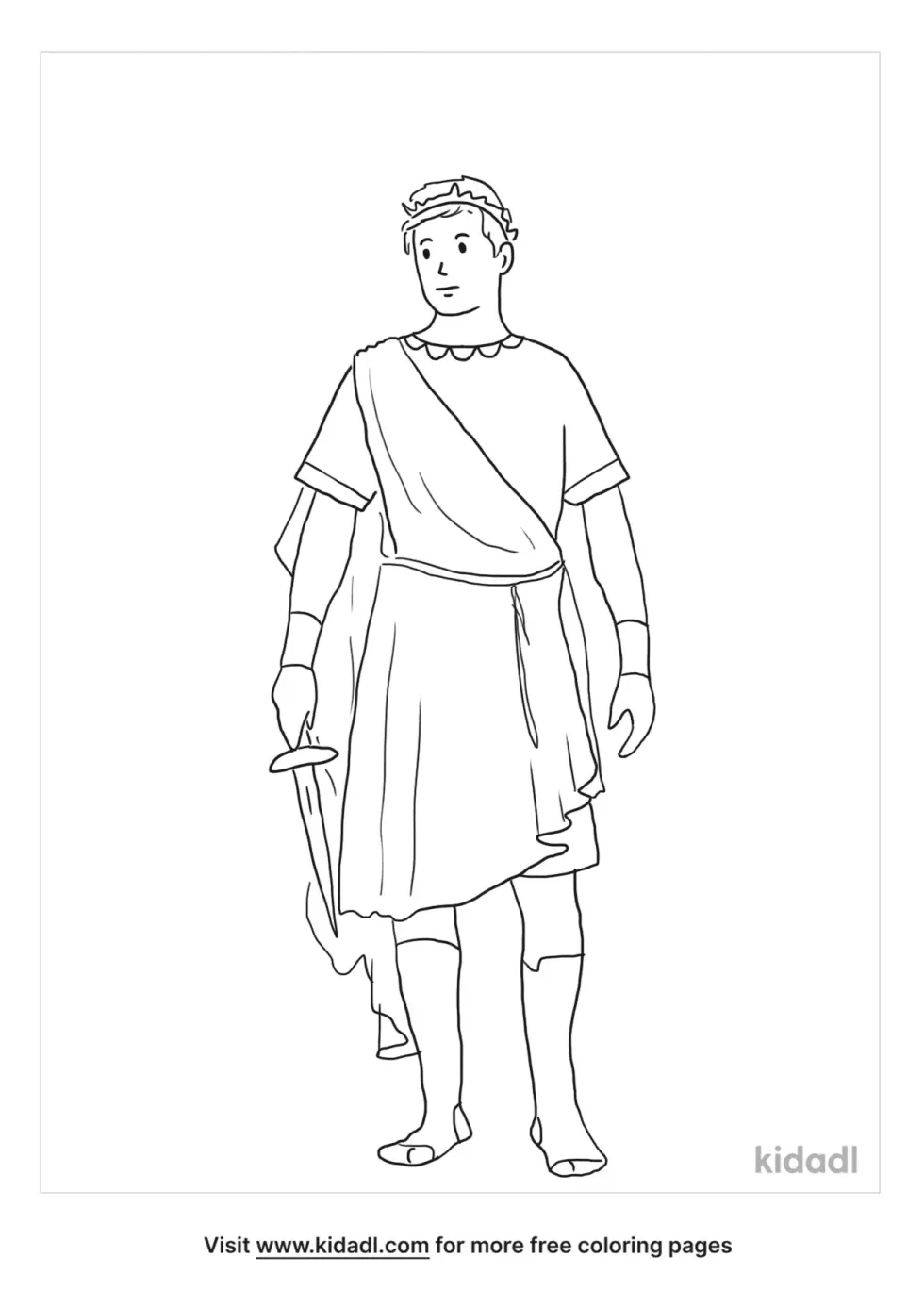 Ancient Rome Clothing Coloring Page