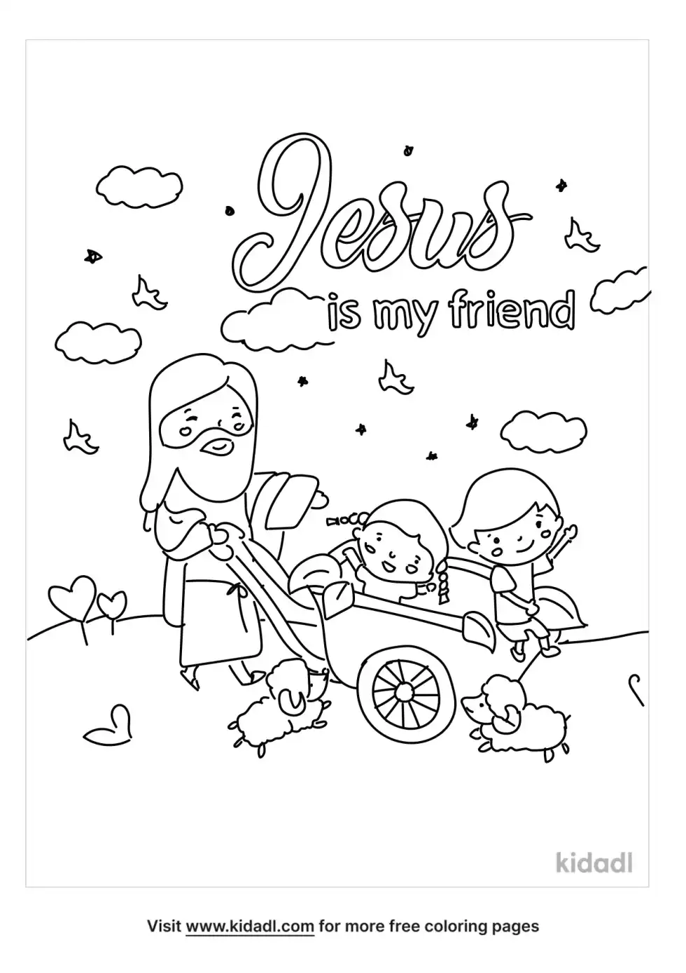 Jesus Is My Friend Coloring Page