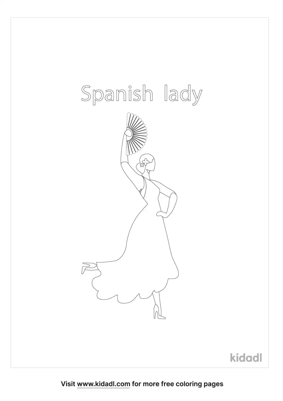 Spanish Lady Coloring Page