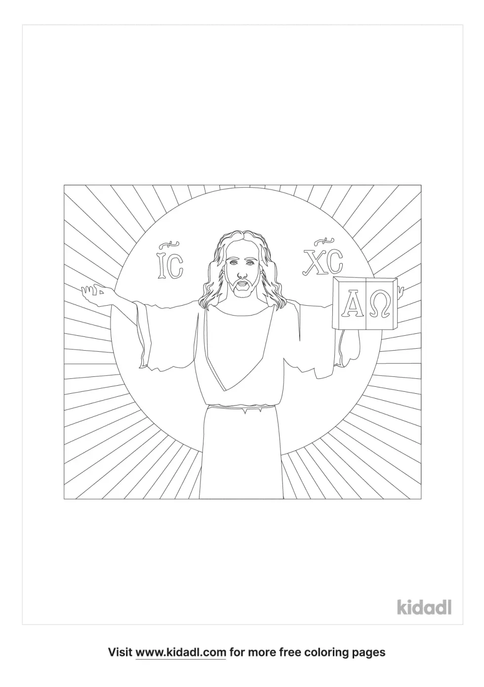 Pantocrator Coloring Page