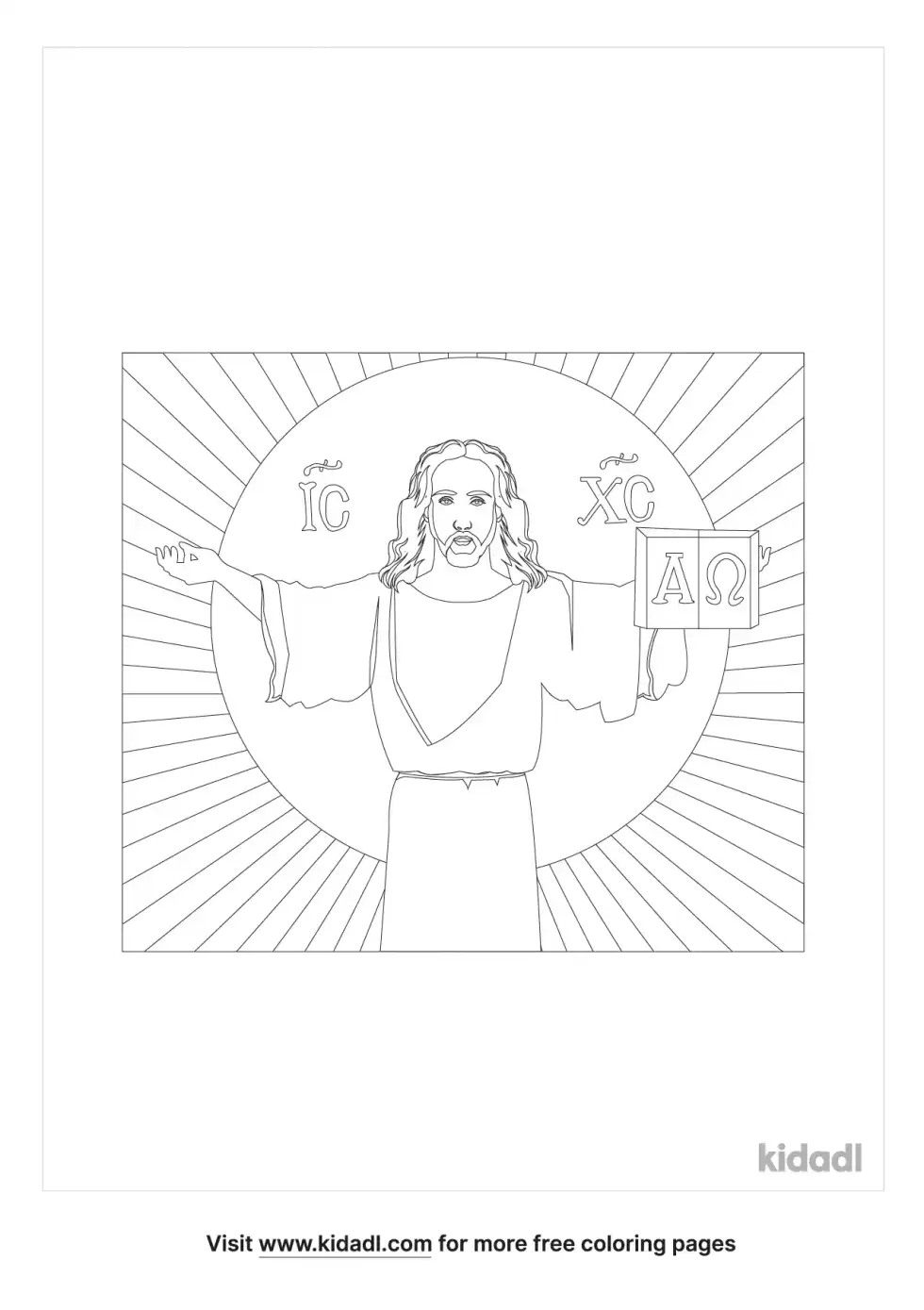 Pantocrator Coloring Page