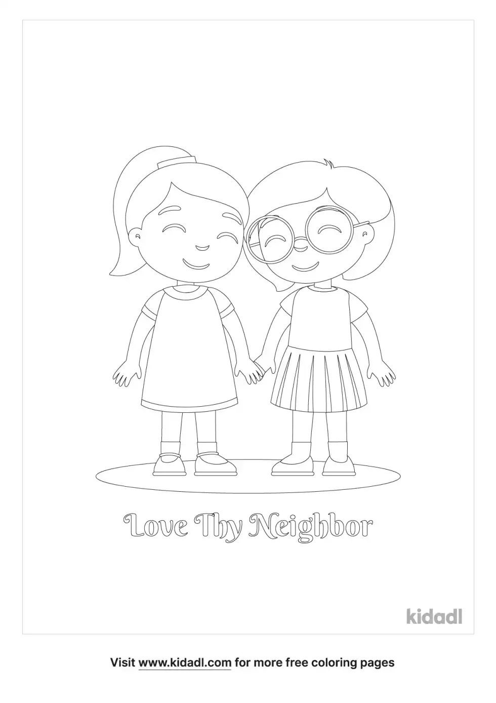 Love Thy Neighbor Coloring Page