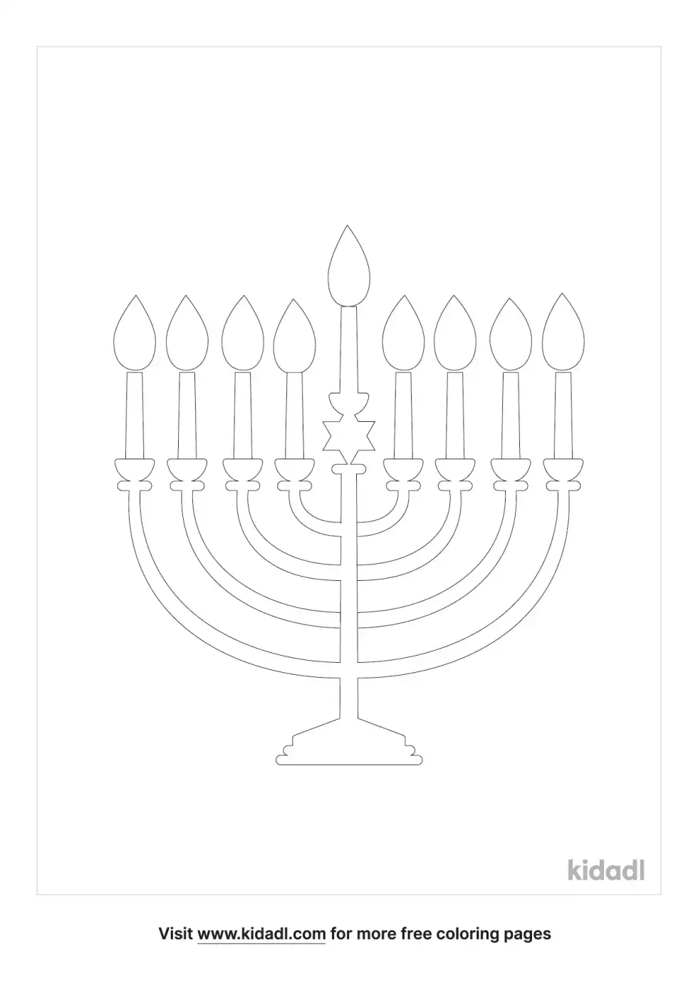 Eight Nights Of Oil Coloring Page