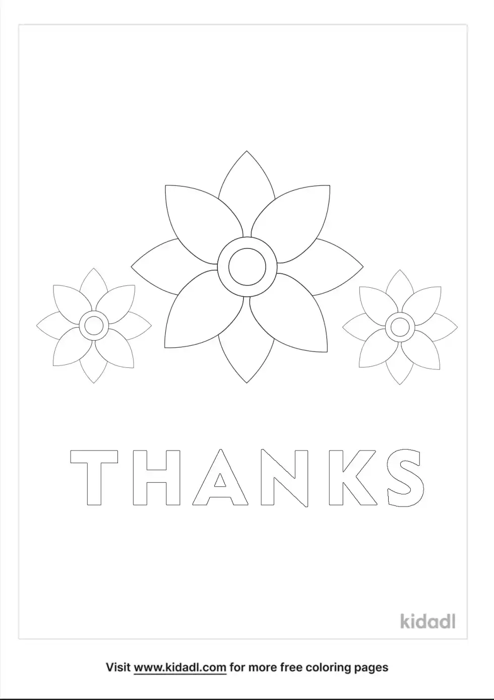 Thanks Coloring Page