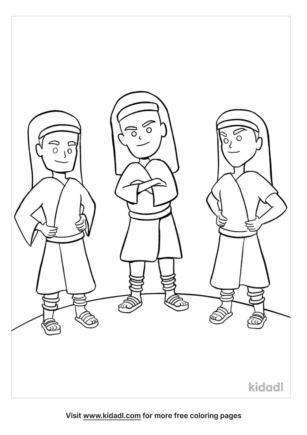 3 Hebrew Boys Coloring Page