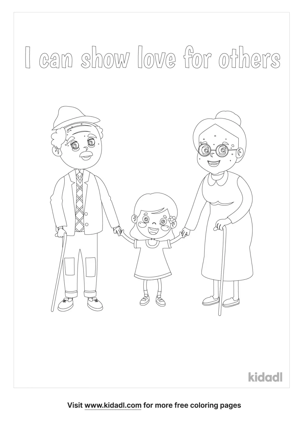 I Can Show Love For Others Coloring Page