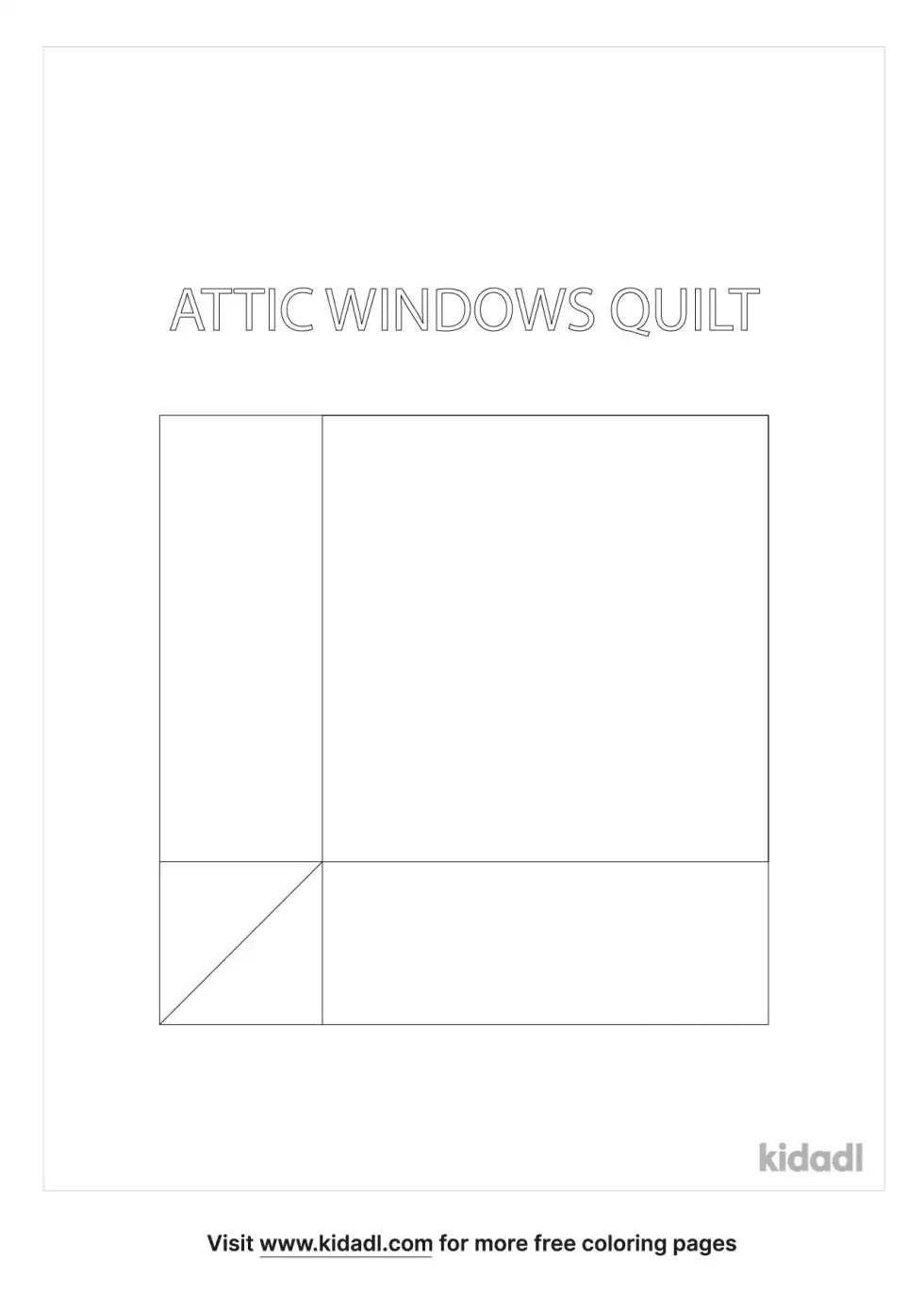 Attic Windows Quilt Coloring Page