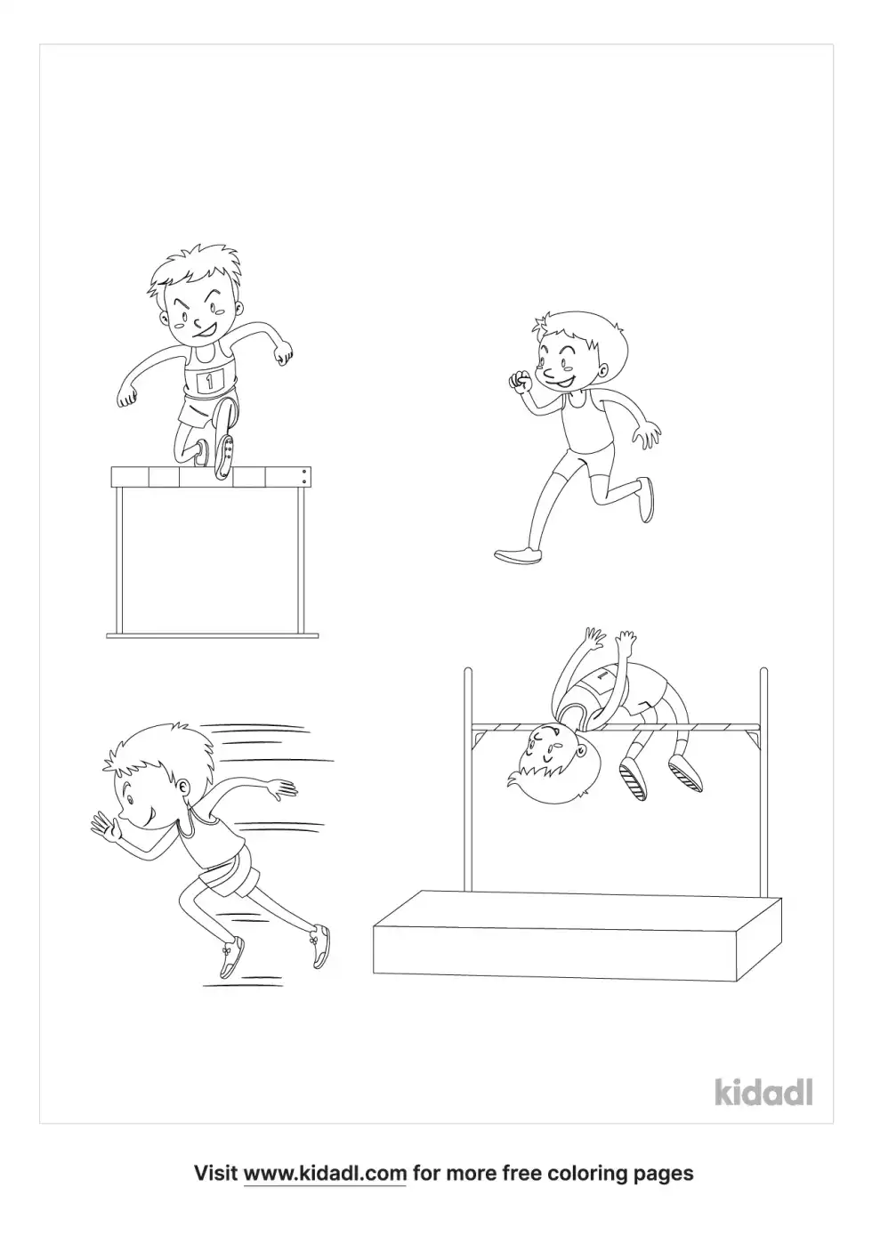 Athletics Coloring Page