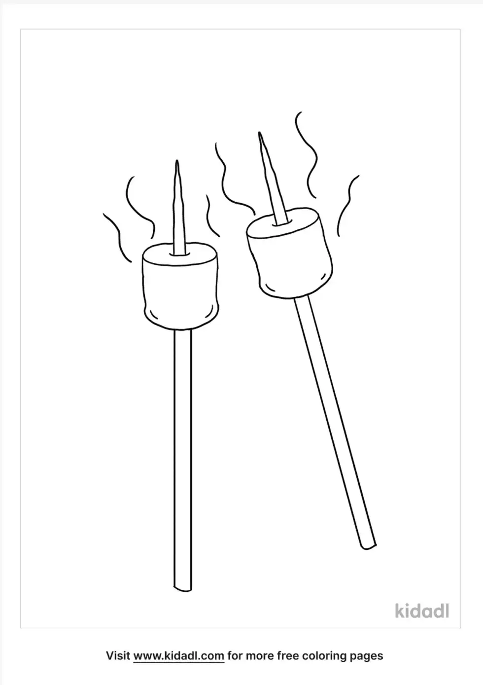Marshmallow Coloring Page