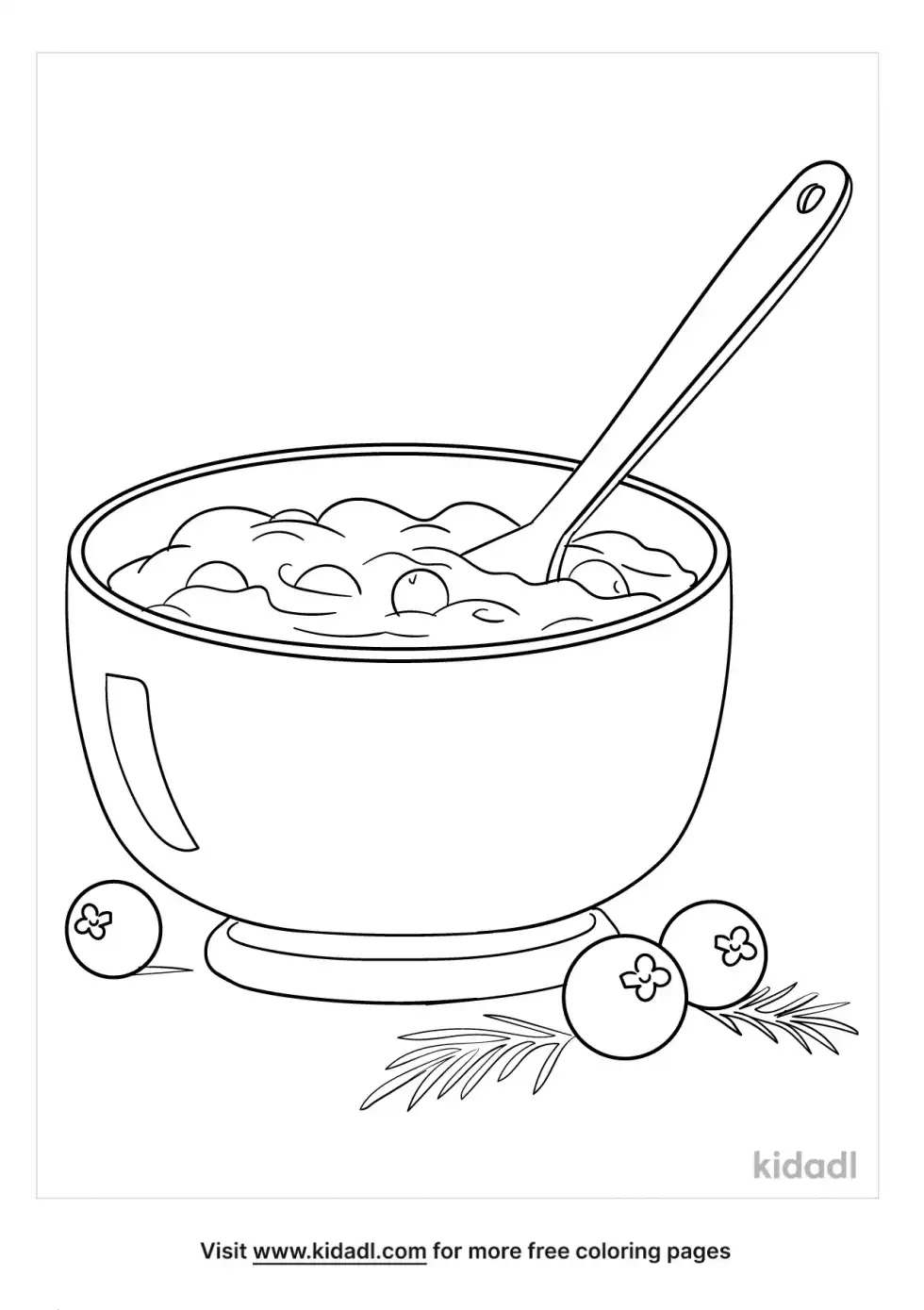 Cranberry Sauce Coloring Page