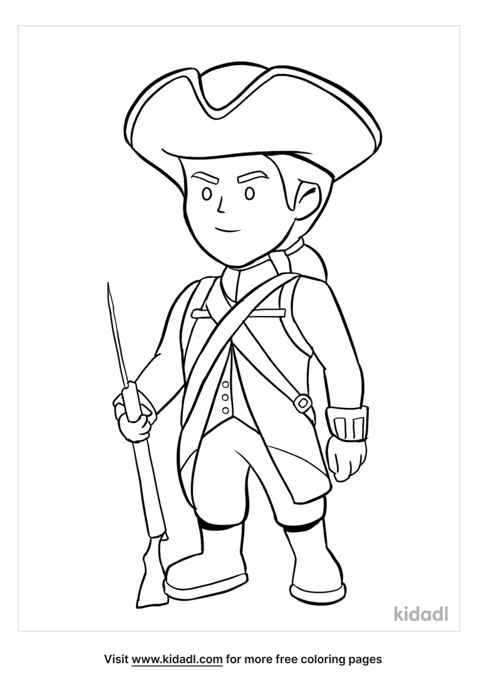 1776 Soldier Coloring Page