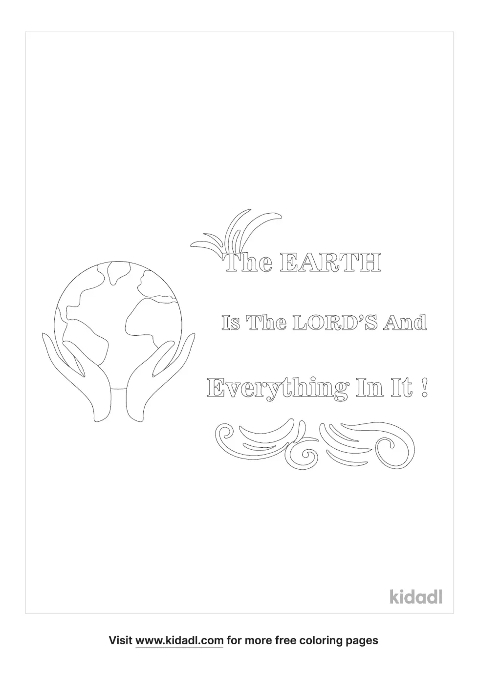 Earth Is The Lord's And Everything In It Coloring Page