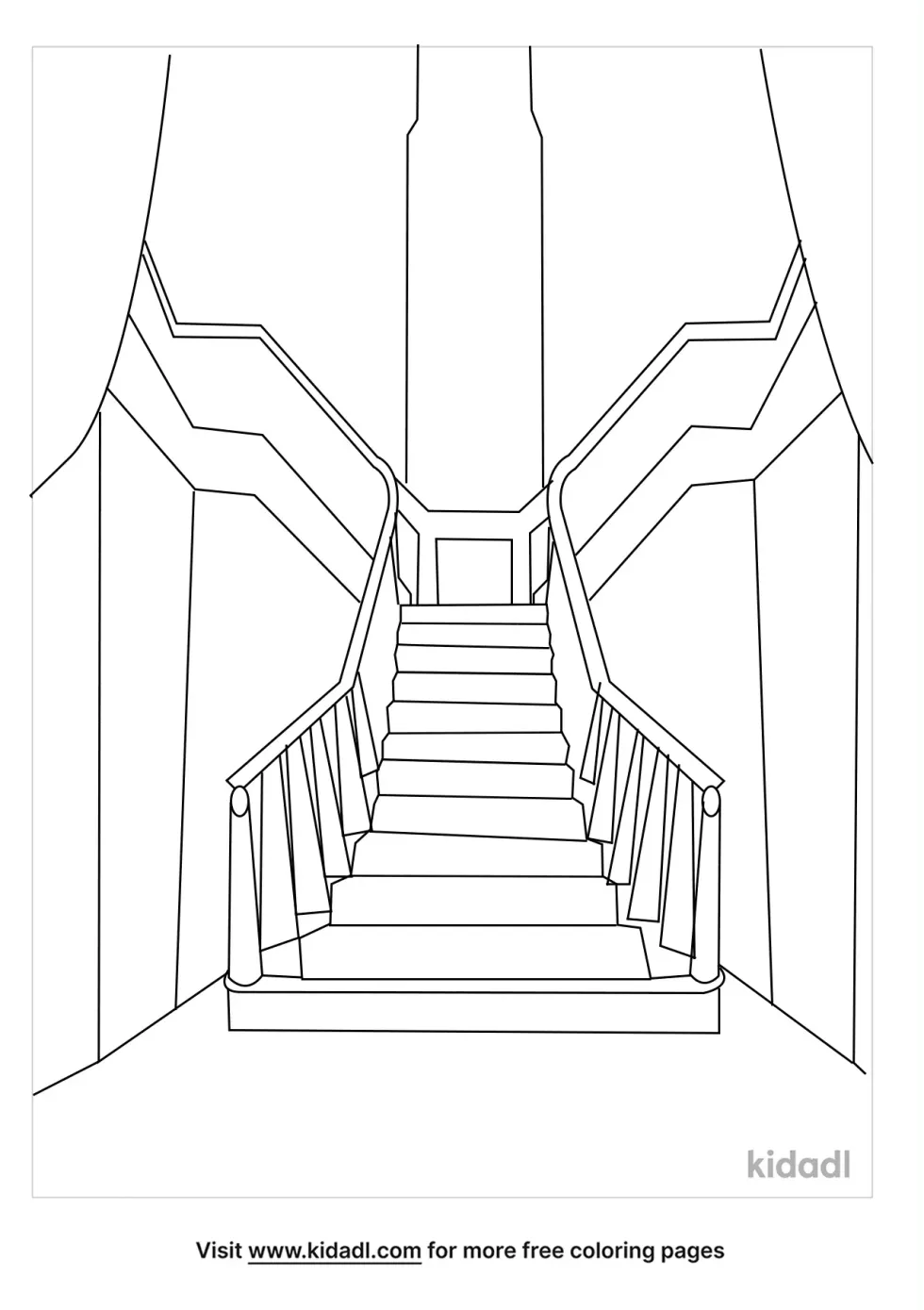 Ballroom Staircase Coloring Page