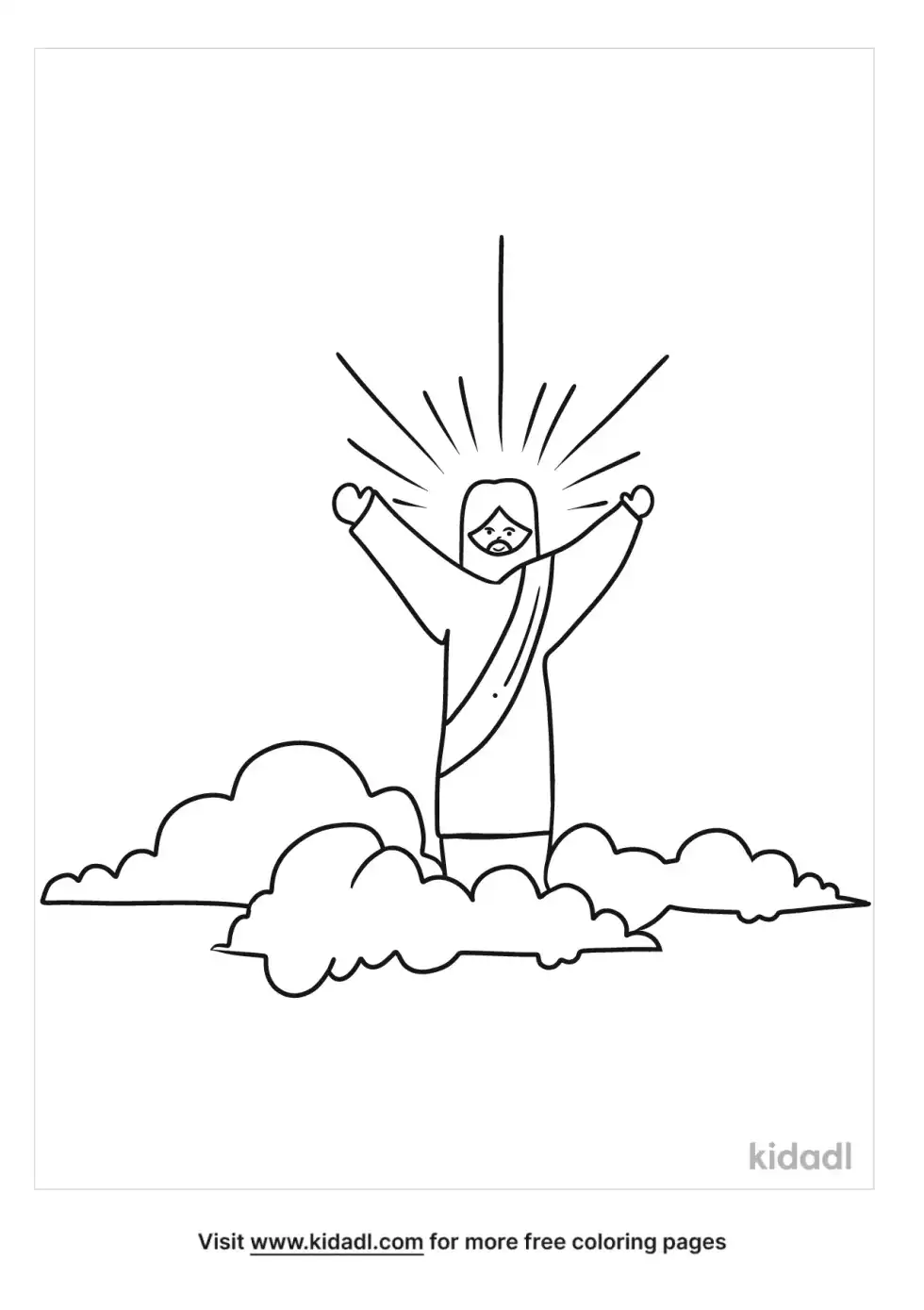 Jesus Transfiguration Coloring Page