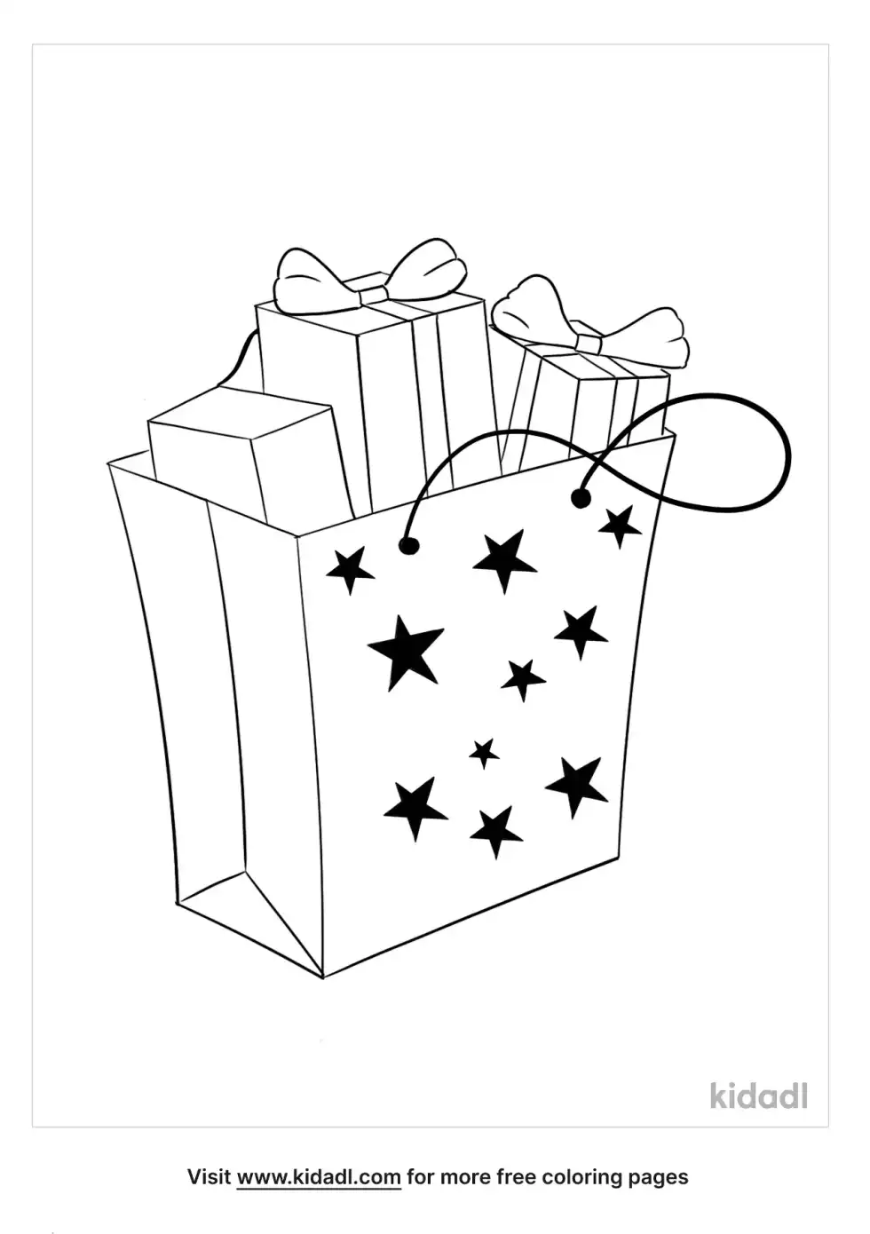 Gift Bag Coloring Page