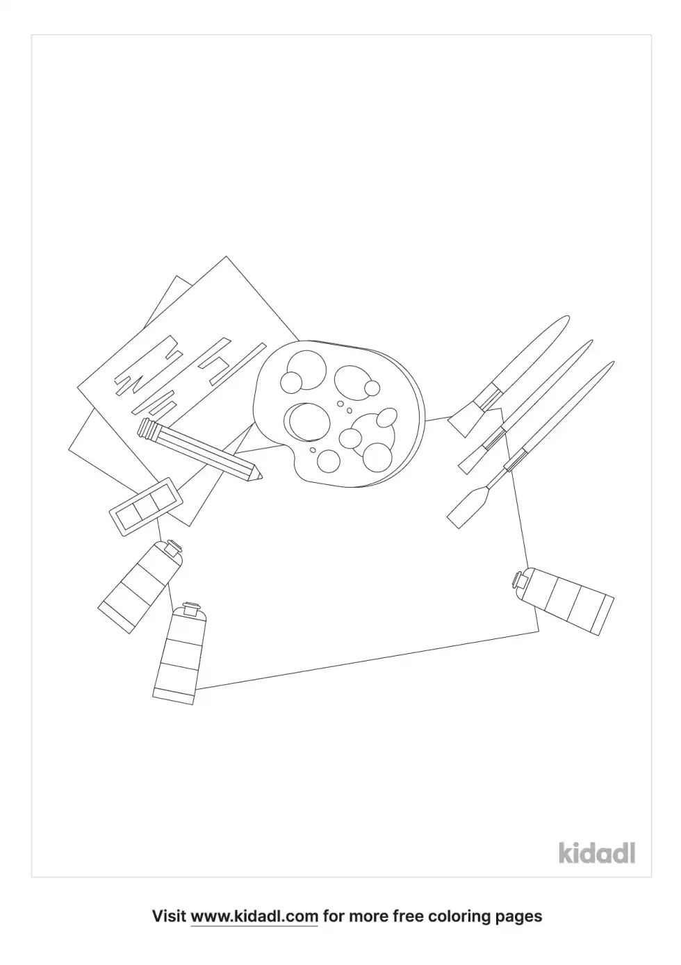 Art Set Coloring Page