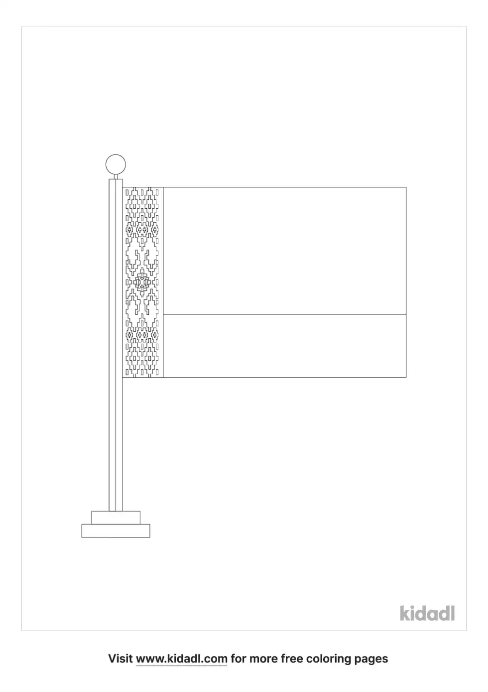 Belaruse Flag Coloring Page