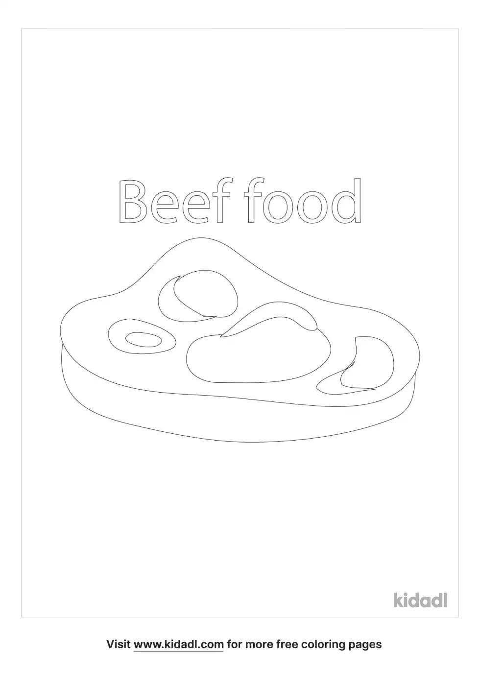 Beef Food Coloring Page