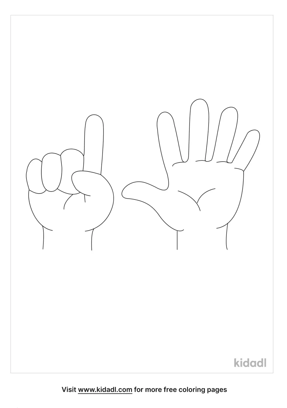 6 Fingers Coloring Page