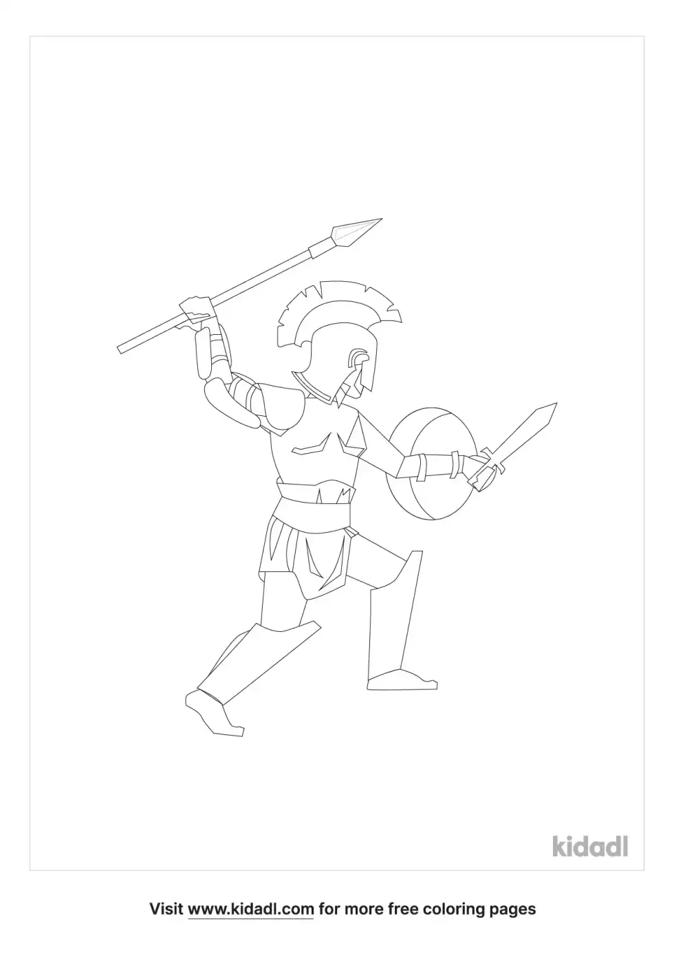 Greek Battle Armor Coloring Page