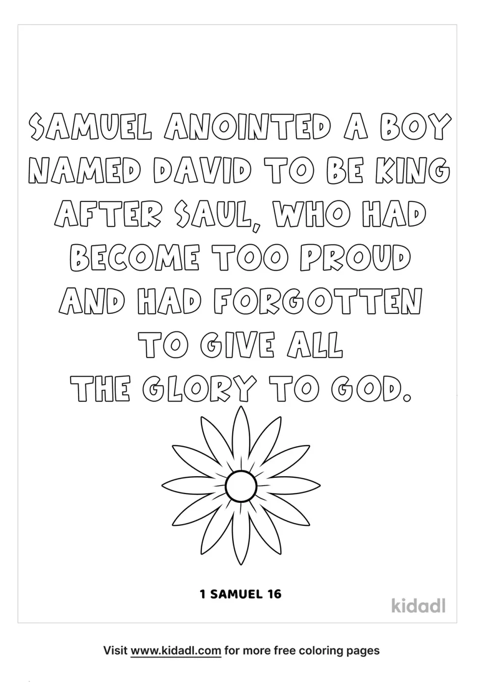 1 Samuel 16 Coloring Page