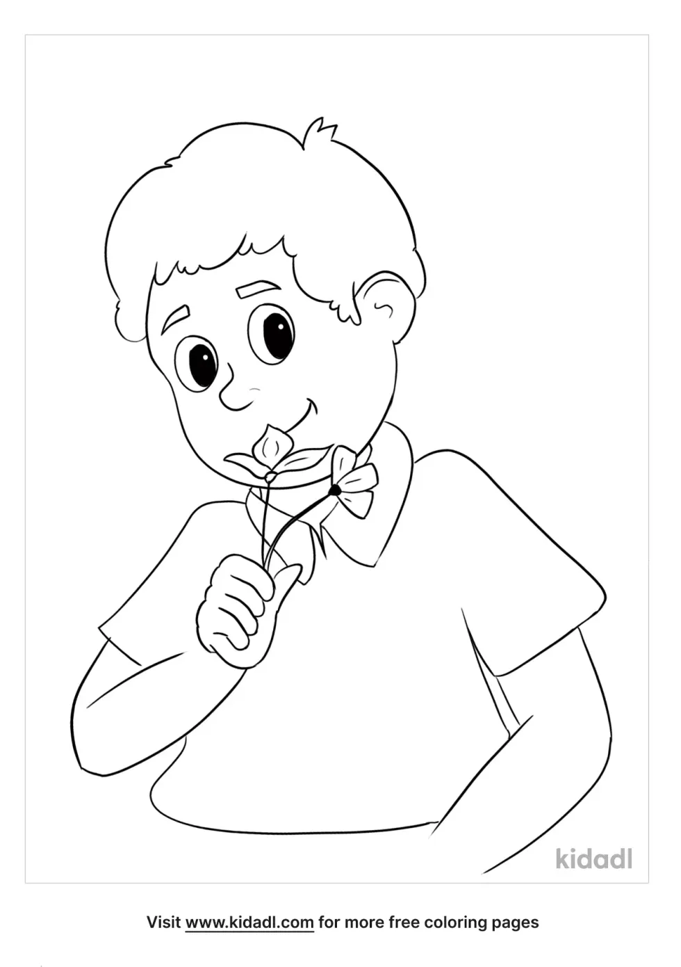 Sense Of Smell Coloring Page