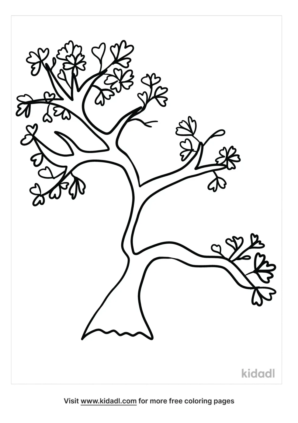 Cherry Blossom Tree Coloring Page | Kidadl