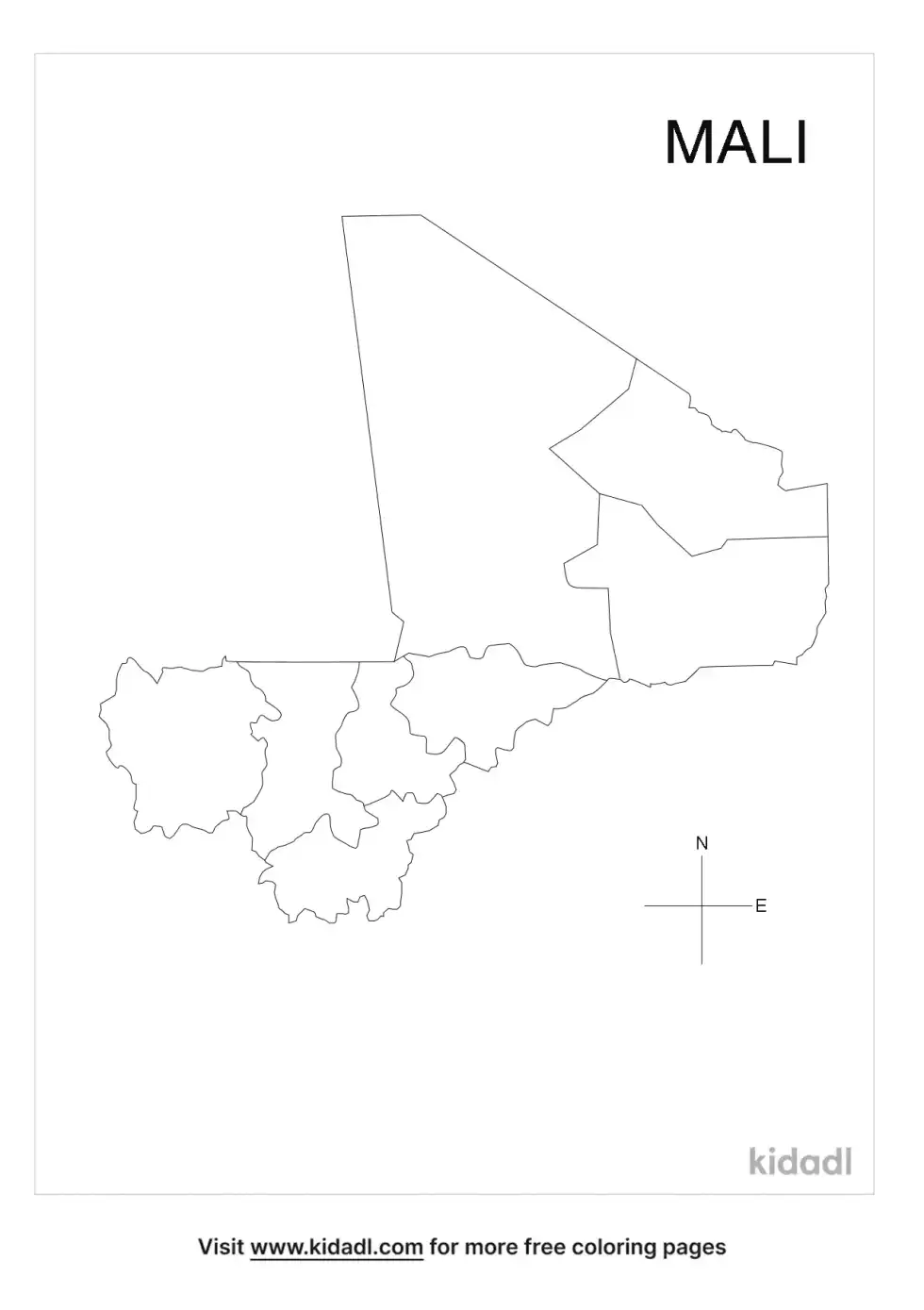 Mali Africa Coloring Page