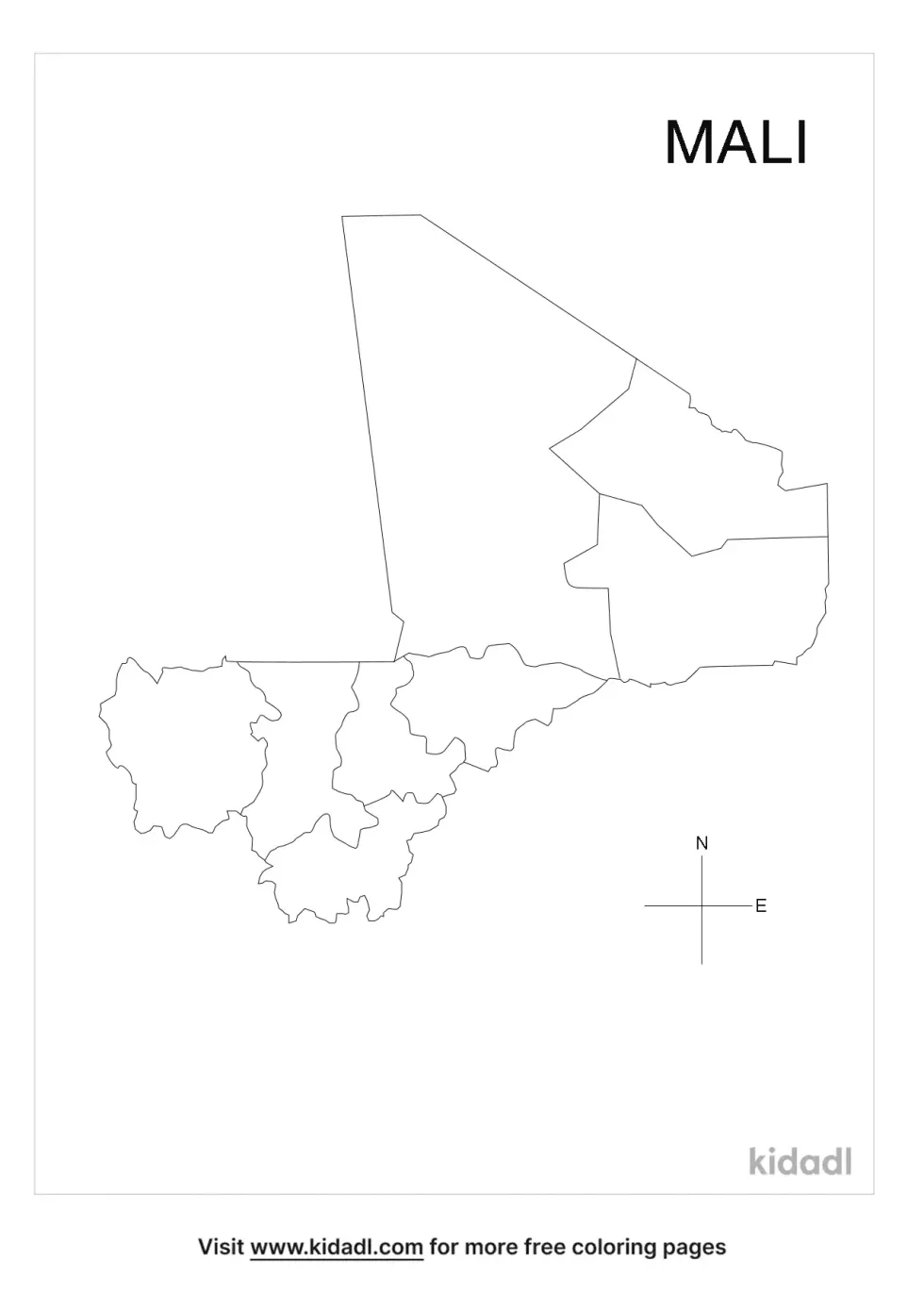 Mali Africa Coloring Page