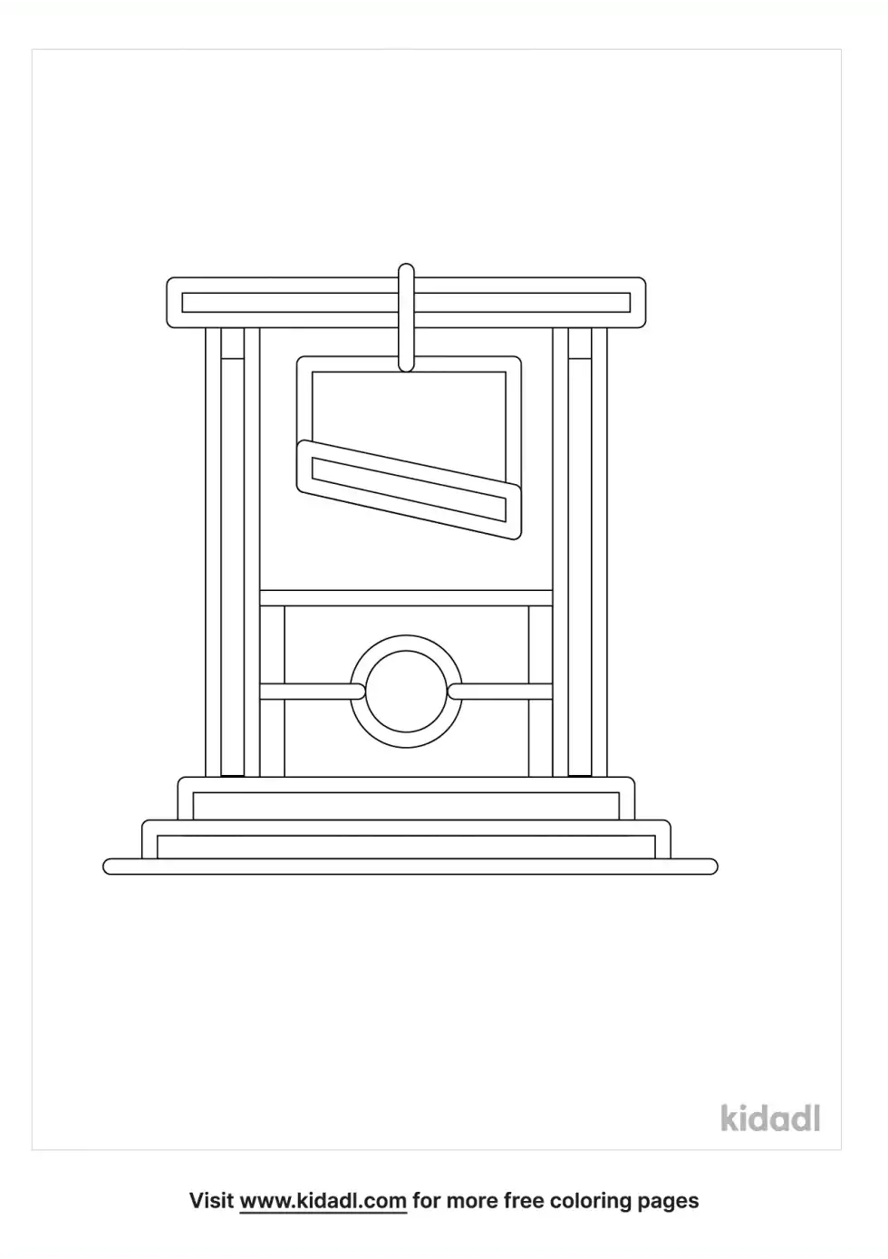 Guillotine Coloring Page