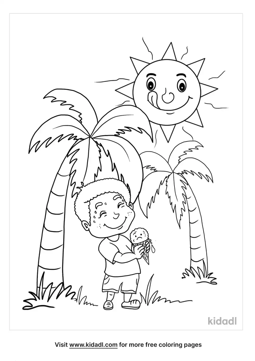 Summer Heat Coloring Page