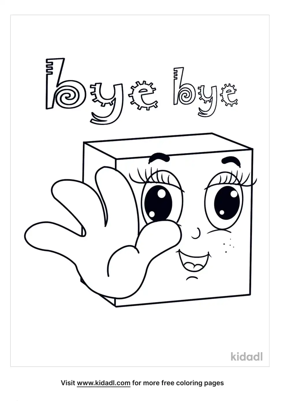 Bye Bye Coloring Page