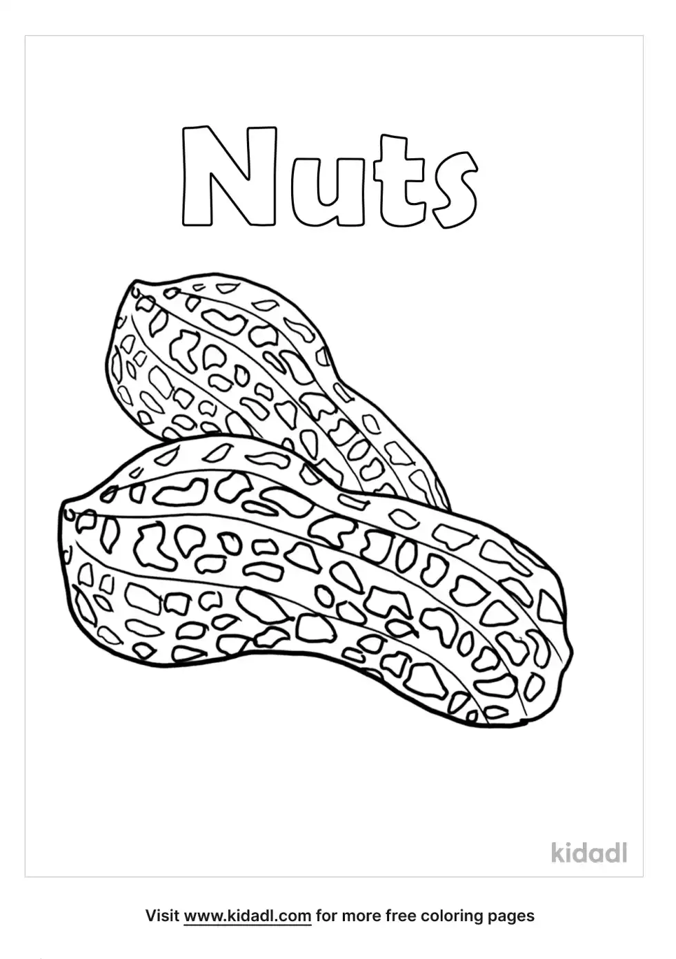 2 Nuts Coloring Page