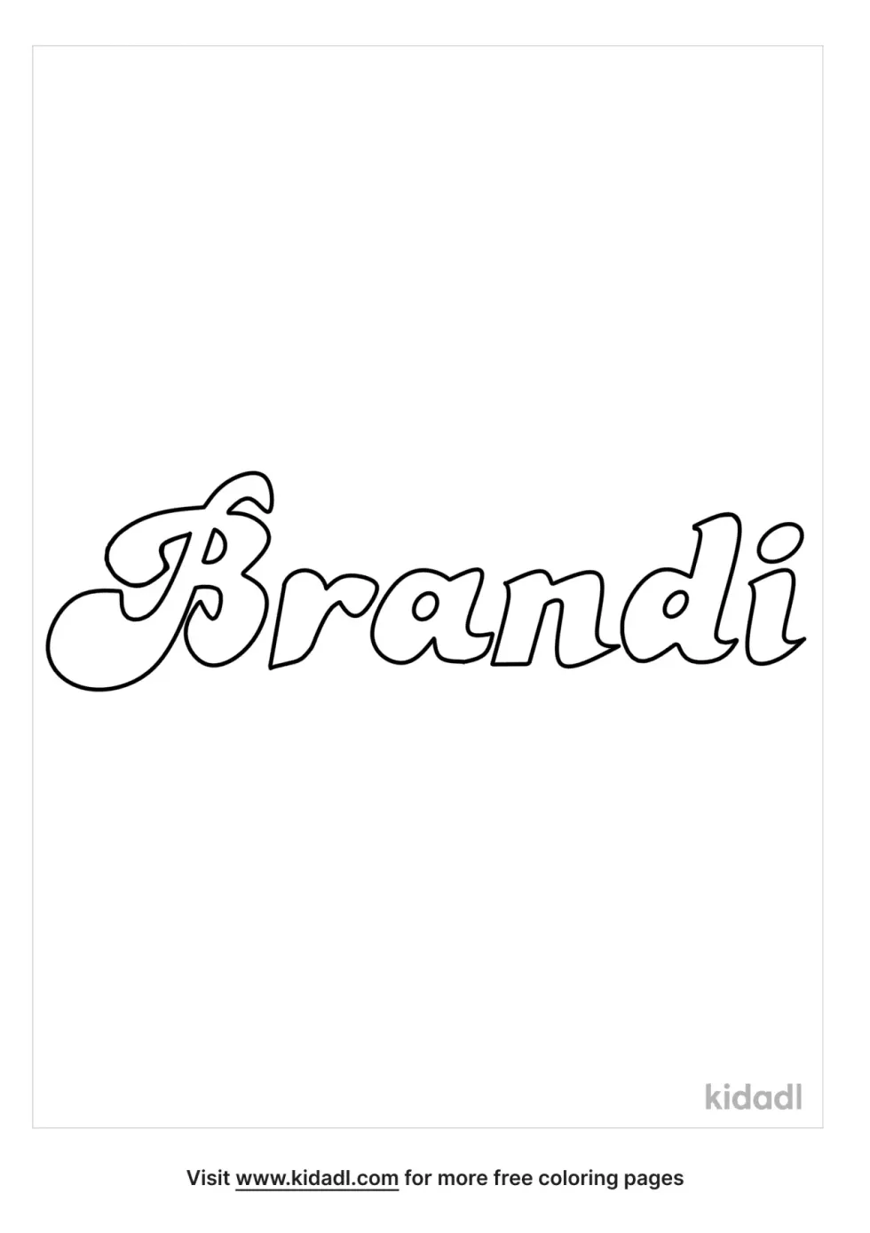 The Name Brandi Coloring Page