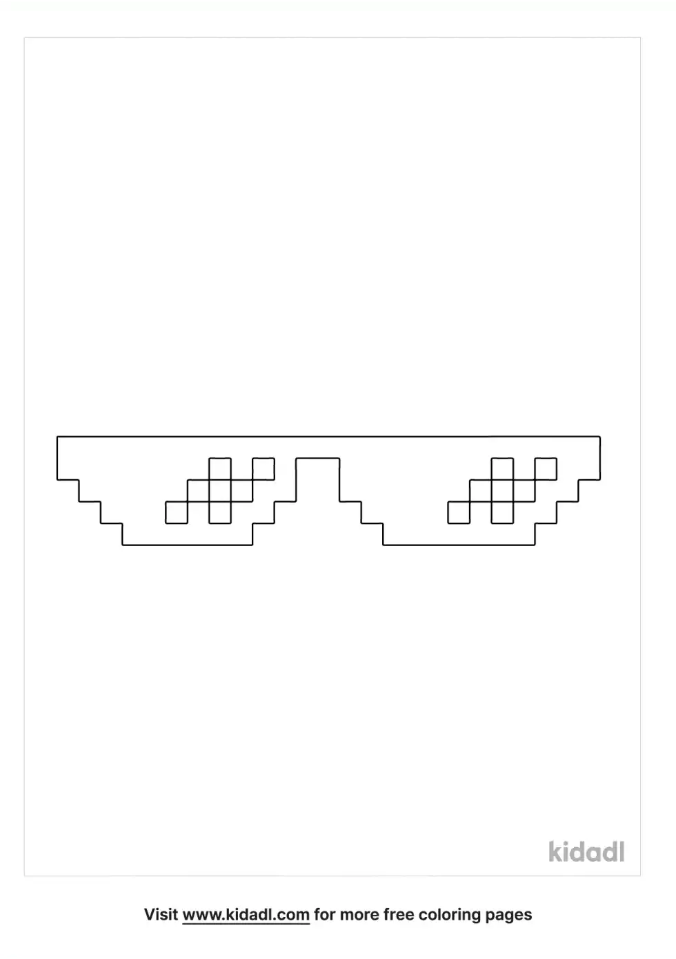 Thug Life Glasses Coloring Page