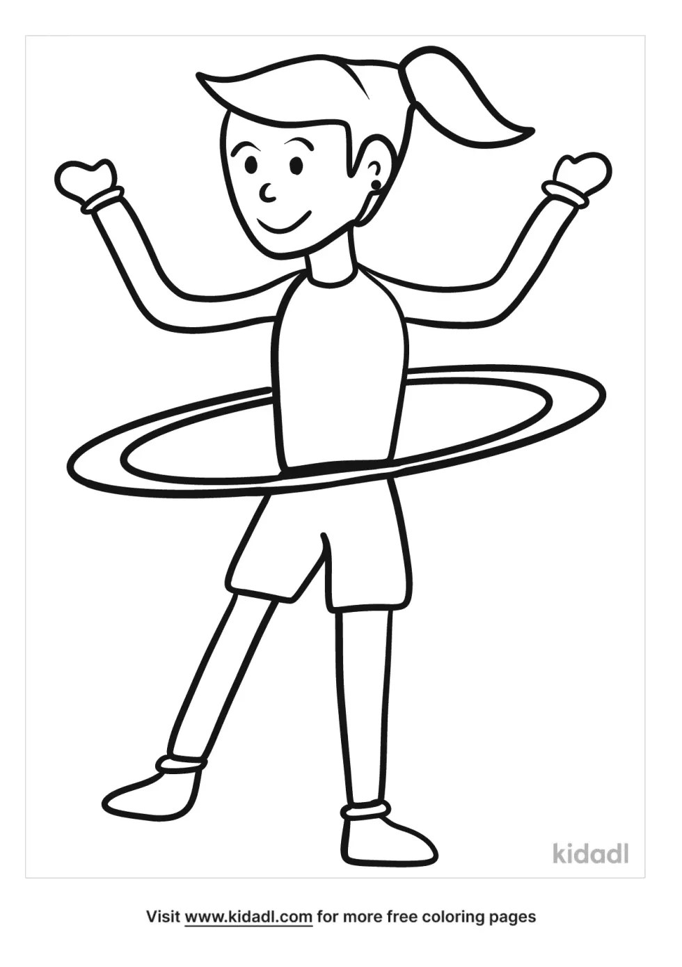 Hula Hoop Coloring Page | Kidadl