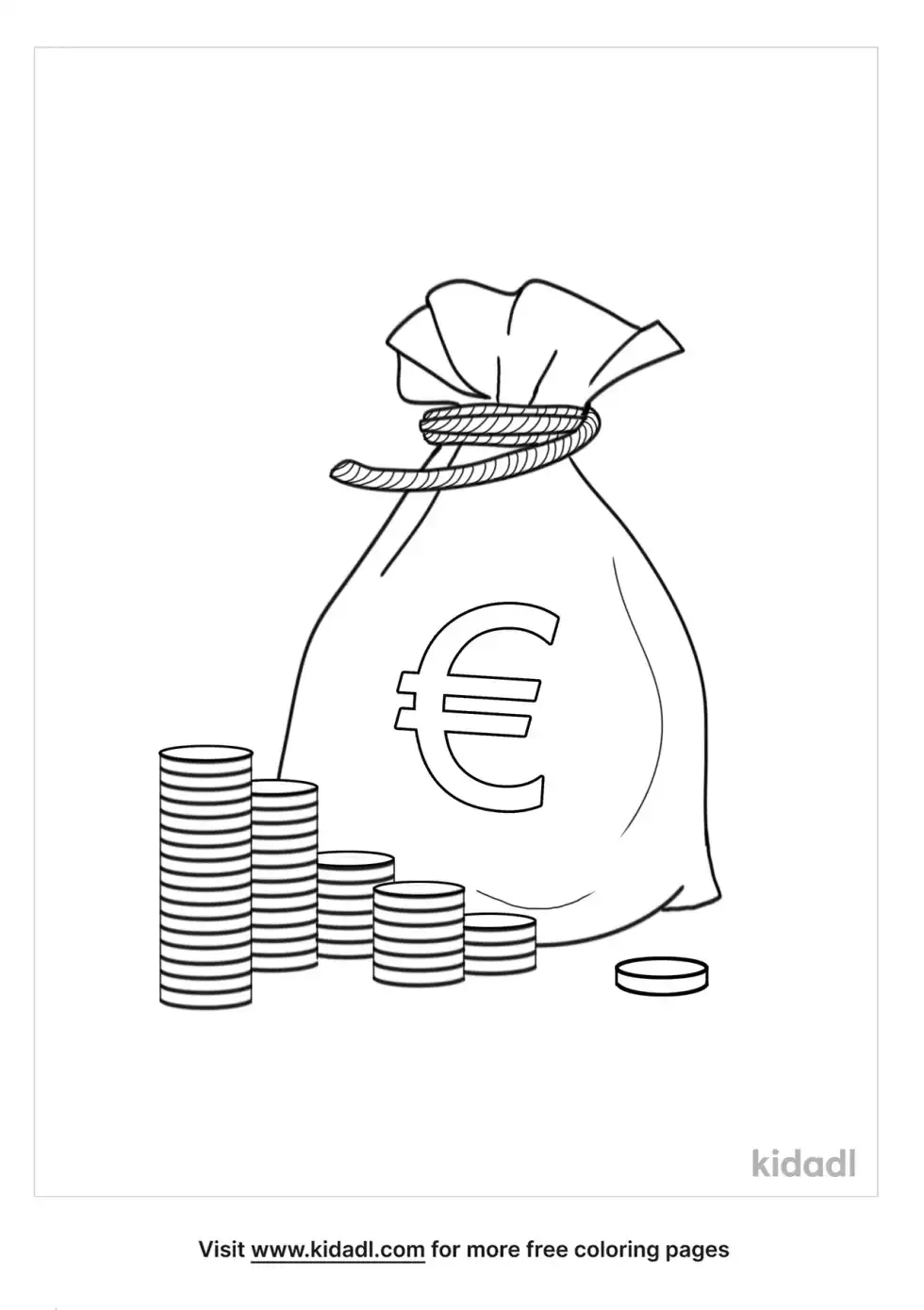 Spain Money Coloring Page