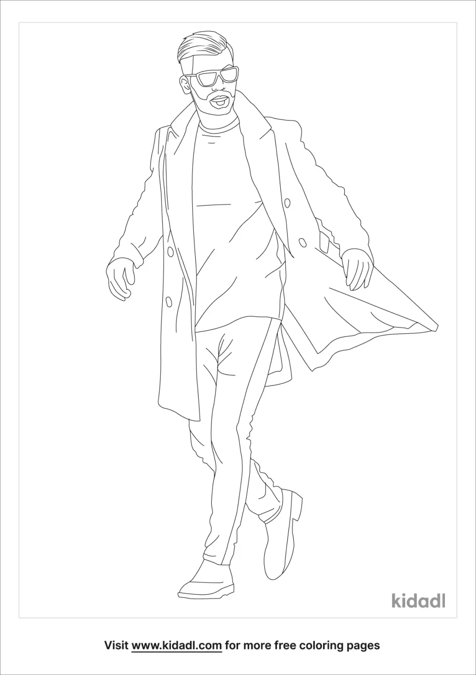 Handsome Man Coloring Page