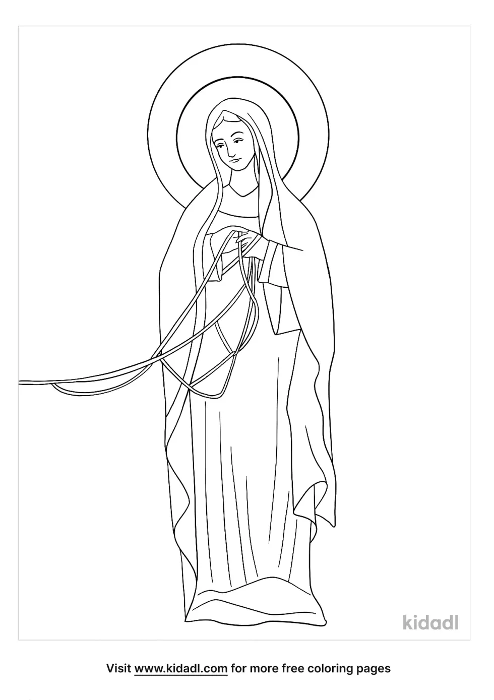 Our Lady Undoer Of Knots Coloring Page